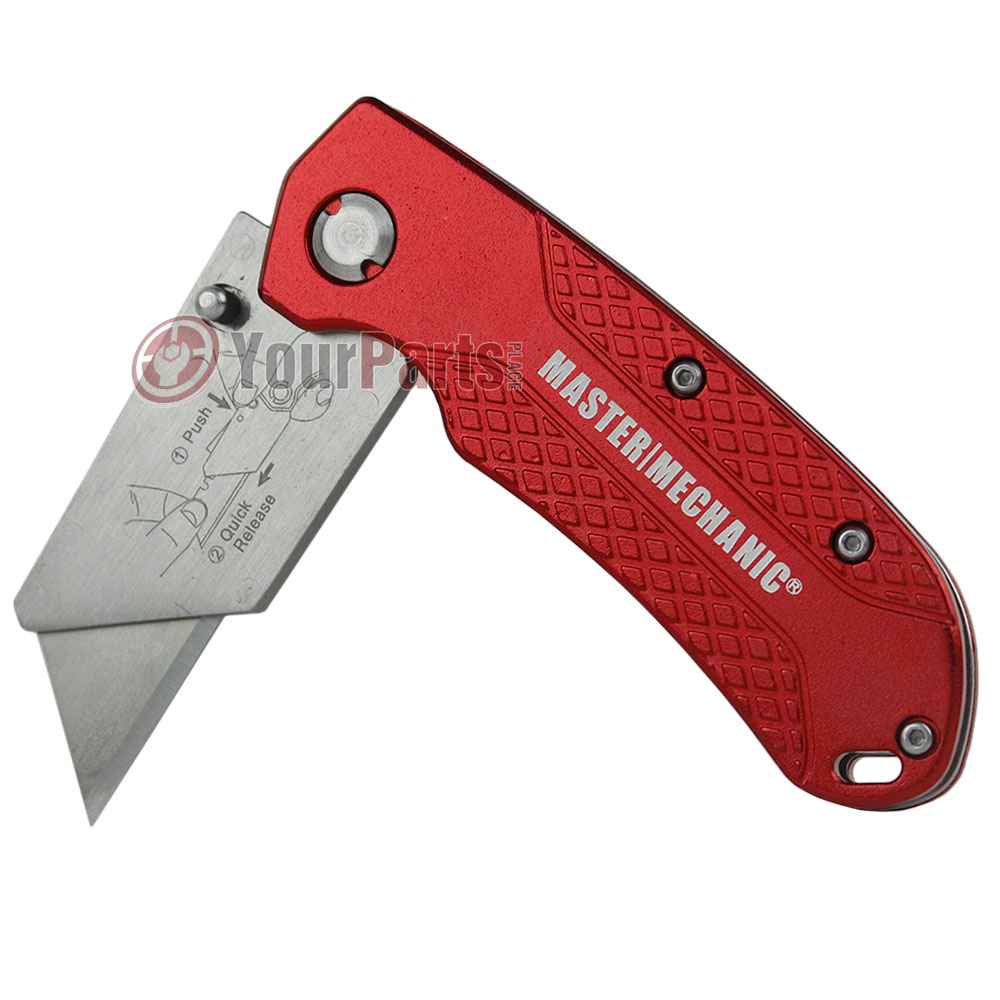 Aluminum Folding Utility Knife Box Cutter Belt Clip Master Mechanic